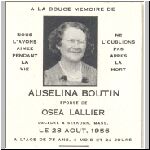 Ausélina Boutin décès